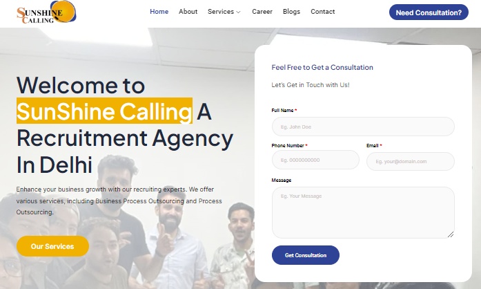 sunshine calling website