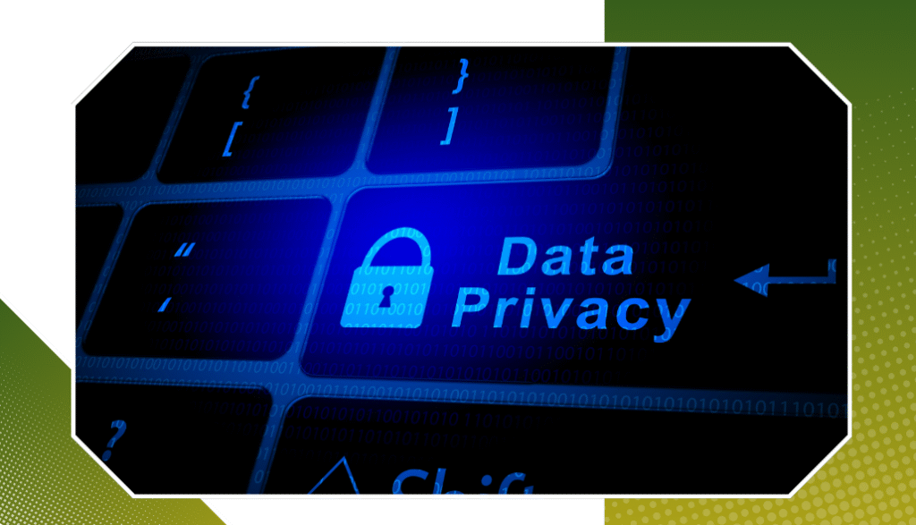 Digital lock symbol representing personal data security risks